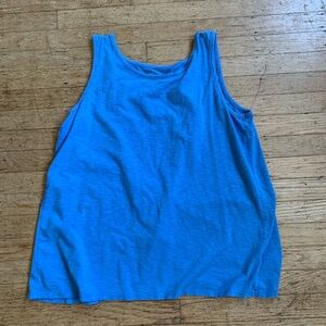 Talbot’s women’s blue swing tank top Hello Saturday size large